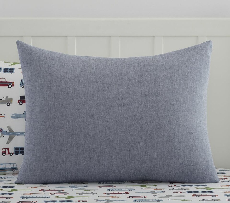 Chambray Reversible Organic Quilt Cover & Pillowcases Pottery Barn